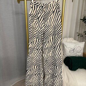 H&M Zebra Flared Pants